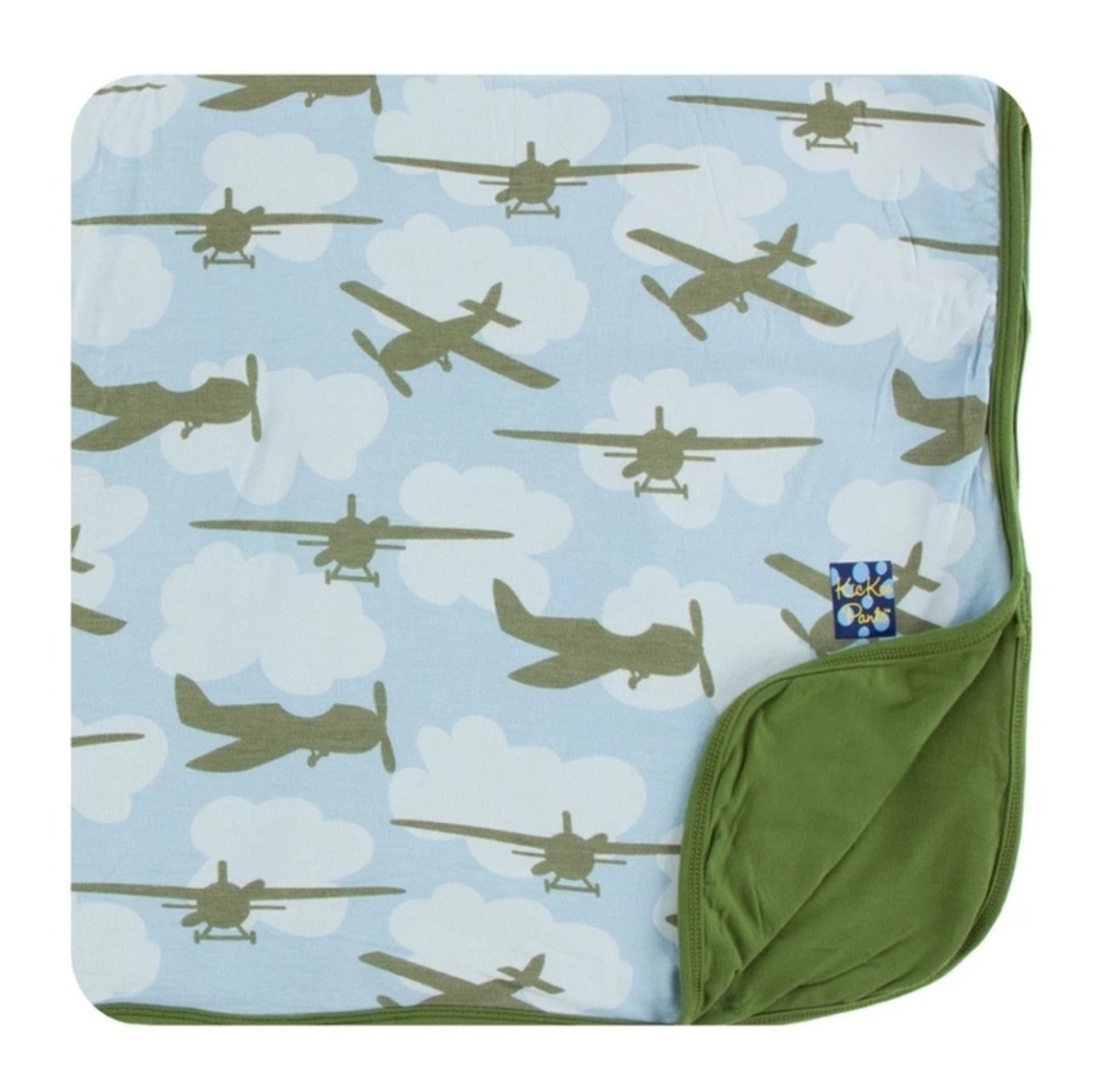 Toddler airplane bamboo blanket